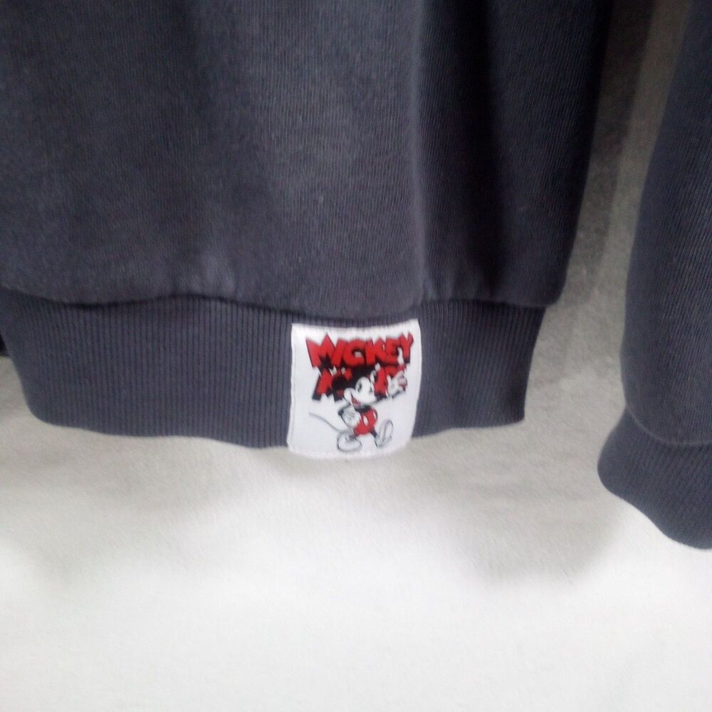 Mickey Mouse Women's Beaded Sweatshirt Charcoal Gray Size Small - Picture 3 of 8